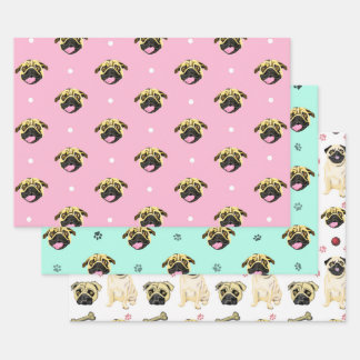 Mops Dog Geschenkgutschrift Wrap Set Geschenkpapier Set