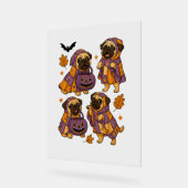 Mops Dog Ghost Halloween Spooky Acrylschild (Winkel)