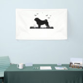 Mops Dog - Halloween Moon Silhouette Classic T-Shi Banner (Messeveranstaltung)