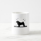 Mops Dog - Halloween Moon Silhouette Classic T-Shi Kaffeetasse (Mittel)
