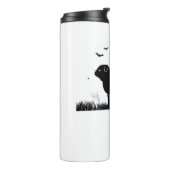 Mops Dog - Halloween Moon Silhouette Classic T-Shi Thermosbecher (Nach links gedreht)