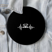 Mops Dog Heartbeat | NIEDLICHE MOPS Button (Beispiel)