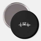 Mops Dog Heartbeat | NIEDLICHE MOPS Magnet (Vorderseite/Rückseite)