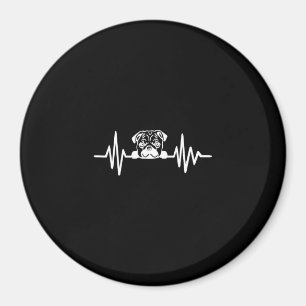 Mops Dog Heartbeat NIEDLICHE MOPS Magnet