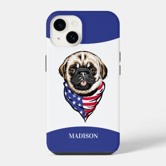 Mops Dog iPhone Hülle (Rückseite)