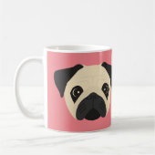 Mops Dog Kaffee Tasse (Links)