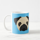 Mops Dog Kaffee Tasse (Links)