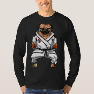 Mops Dog Karate Ninja Martial Arts Pet T-Shirt