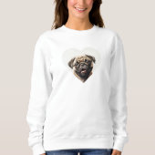 Mops Dog Lover Beste Dog Mama je Wifey Geschenk Sweatshirt (Vorderseite)