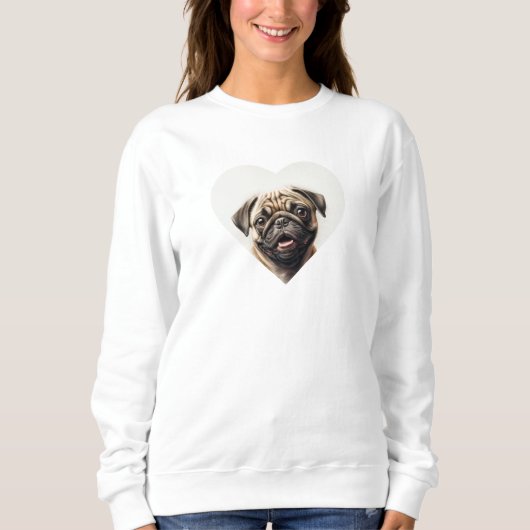 Mops Dog Lover Beste Dog Mama je Wifey Geschenk Sweatshirt (Vorderseite)