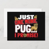 Mops Dog Lover - Noch ein Versprechen Postkarte (Vorne/Hinten)