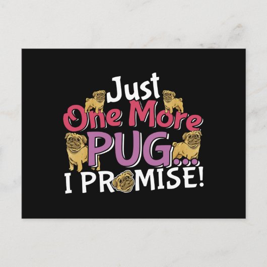 Mops Dog Lover - Noch ein Versprechen Postkarte (Vorderseite)