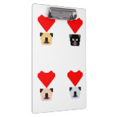Mops Dog Lovers | Die Liebe aller Mops Klemmbrett (Rechts)