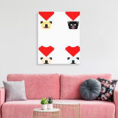 Mops Dog Lovers | Die Liebe aller Mops Leinwanddruck (Insitu (Wohnzimmer))