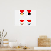 Mops Dog Lovers | Die Liebe aller Mops Poster (Küche)