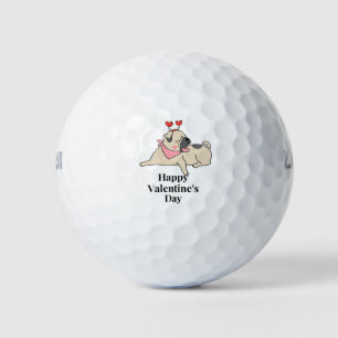 Mops Dog Lovers für Valentinstag Golf Balls Golfball