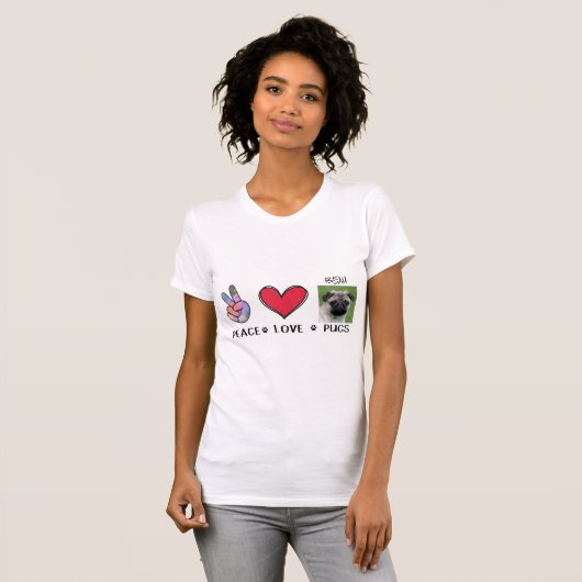 Mops Dog Lovers T - Shirt (Vorne ganz)