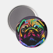 Mops Dog Magnet (Vorderseite/Rückseite)
