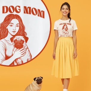 Mops Dog Mama Soziales T-Shirt