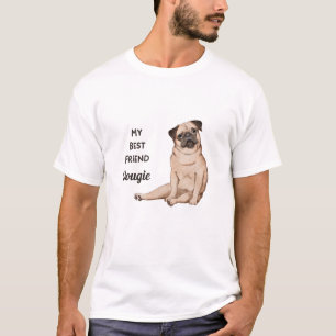 Mops Dog Mein bester Freund Individuelle Name T -  T-Shirt
