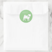 Mops Dog Niedlich Runder Aufkleber (Tasche)