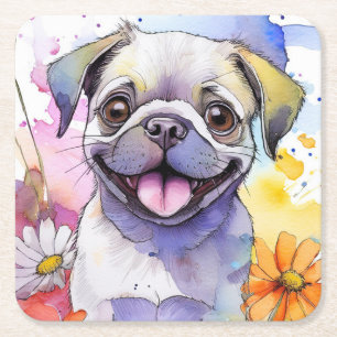 Mops Dog Paper Untersetzer