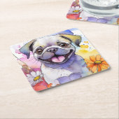 Mops Dog Paper Untersetzer (angewinkelt)