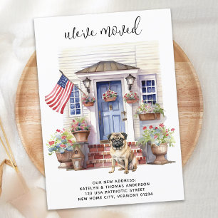 Mops Dog Patriotische Personalisierte Heimtiere Ankündigung