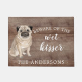 Mops Dog Personalisiert Dog Mat Fußmatte (Vorderseite)