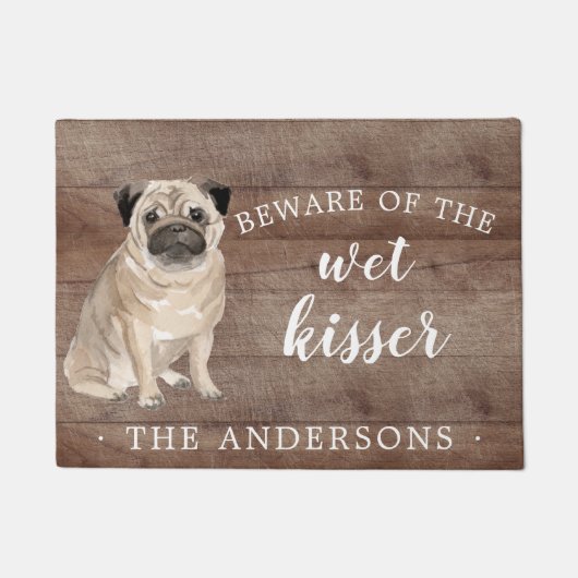 Mops Dog Personalisiert Dog Mat Fußmatte (Vorderseite)