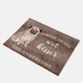 Mops Dog Personalisiert Dog Mat Fußmatte (Schrägansicht)