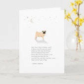 Mops Dog Pet Beileid - (Männlicher Hund) Karte (Gelbe Blume)