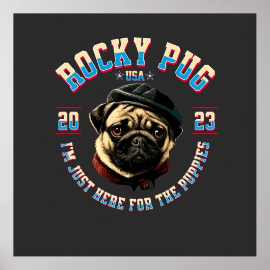 Mops Dog Poster (Vorne)