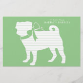 Mops Dog Puppy Stationery Briefpapier (Vorderseite)