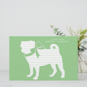 Mops Dog Puppy Stationery Briefpapier (Stehend Vorderseite)