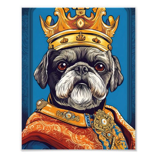 Mops Dog Queen Fotodruck (Vorne)