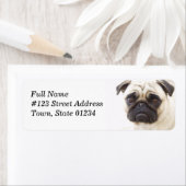 Mops Dog Rücksendeadresse Mailing Label (Insitu)
