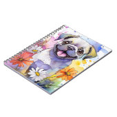 Mops Dog Spiral Notebook Notizblock (Linke Seite)