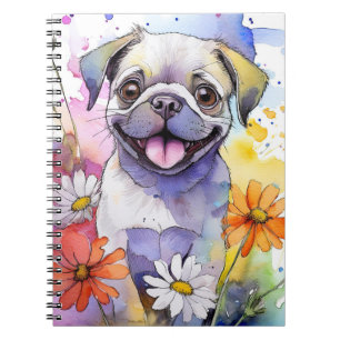 Mops Dog Spiral Notebook Notizblock