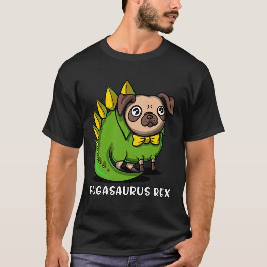 Mops Dog T-Rex Dinosaur Pugasaurus Klassischer T - T-Shirt (Vorderseite)