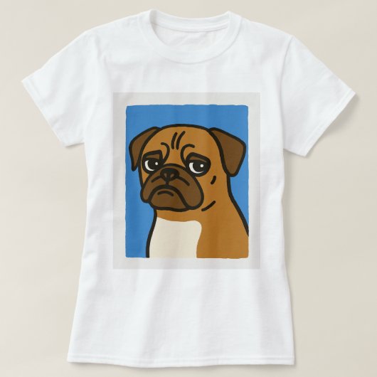 Mops Dog T-Shirt (Design vorne)