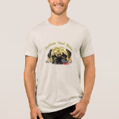 Mops Dog T - Shirt mit benutzerdefiniertem Text lu (Vorderseite)