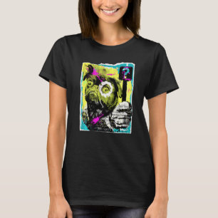 Mops Dog T-Shirt Niedlich Mops Pop Kunst Vintag Gr