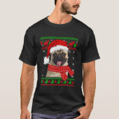 Mops Dog Ugly Sweater Christmas Welpe Hund Lover T-Shirt (Vorderseite)
