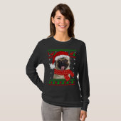 Mops Dog Ugly Sweater Christmas Welpe Hund Lover T-Shirt (Vorne ganz)