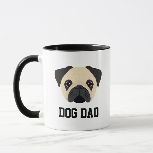 Mops Dog Vater Tasse (Links)