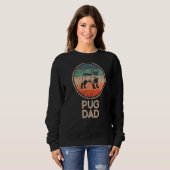 Mops Dog Vintag Mops Vater Sweatshirt (Vorne ganz)