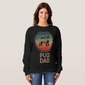 Mops Dog Vintag Mops Vater Sweatshirt (Vorne ganz)