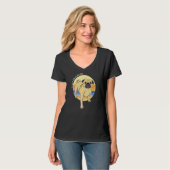 Mops Dog Vintag T-Shirt (Vorderseite Vollansicht)