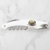Mops Dog Waiter's Corkschraube Funny Kellnermesser (Rückseite)
